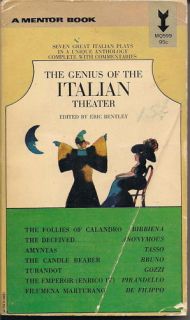 The Genius of The Italian Theater by Eric Bentley 1647