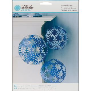 113 5636 martha stewart crafts party globes snowflakes 5pk rating be