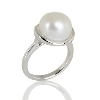 Tara Pearls 11 12mm Cultured Freshwater Pearl Sterling Silver Button