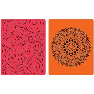 113 3903 sizzix sizzix textured impressions embossing folders 2 pack