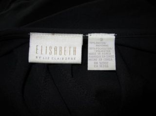 Sz 3X Elisabeth Liz Claiborne Jacket Button Classic Cardigan Black V