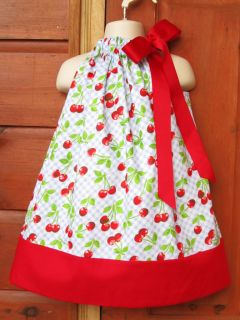 Cherries Cherry Boutique Pillowcase Dress Size 3mo 8