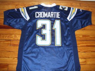 San Diego Chargers 31 Cromartie Sewn Jersey 52 New