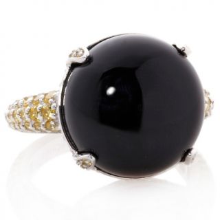 Jean Dousset Absolute and Onyx Cabochon Pave Ring
