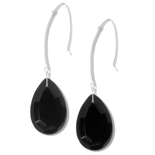 Jay King Black Agate Sterling Silver Drop Earrings