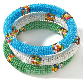 122 686 bajalia bajalia set of 3 seed bead bangle bracelets note