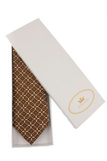 Vera Bradley by Baekgaard New Latte Gold Silk Classic Neck Tie BHFO