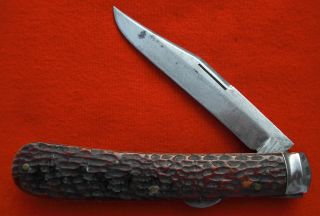 Old Ulster Knife Co Ellenville N Y 4 5 8 English Lockback Type Knife
