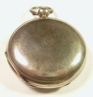 Antique Coin Silver Key Wind Pocket Watch by Ernest Duval Geneva