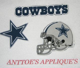 Dallas Cowboys Fabric Iron on Appliques K