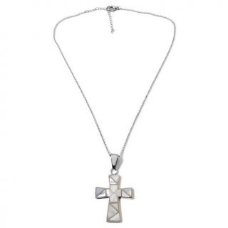  pearl mosaic cross pendant with chain note customer pick rating 124