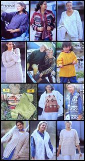 KNITTING 31 Patterns Cables Fair isle Lace Sweaters Vests ++