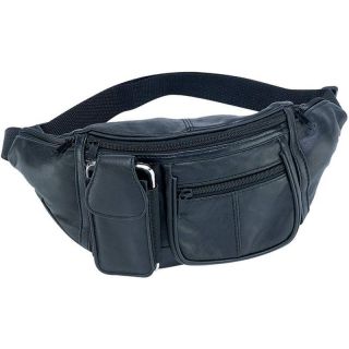 Solid Lambskin Leather Fanny Pack w/ Phone Pocket, Men or Womens Waist