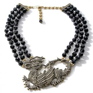 142 369 heidi daus heidi daus shimmering dragon 3 row beaded necklace