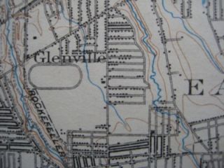 1903 Electric Railroad Map Cleveland Euclid Ohio Cuyahoga County