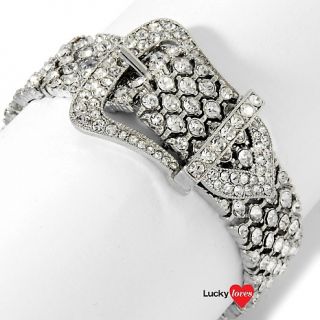 152 314 r j graziano beguiling buckles crystal stretch bracelet rating