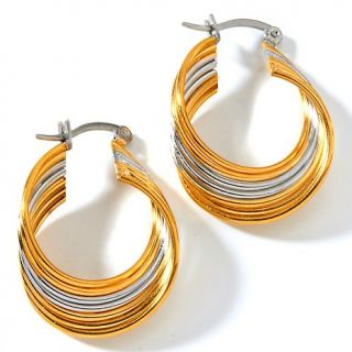 156 440 stately steel stately steel 2 tone twisted ribbon hoop