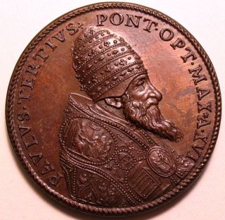 Pope Paul III Farnese Papal Vatican Medal Mazio 51