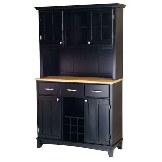 Home Styles Large Buffet Server with Hutch   Black