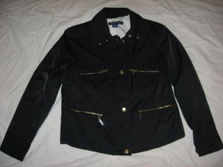Evan Picone Petite Zippered Jacket Black Size PL