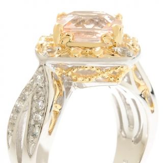 Jewelry Rings Gemstone Victoria Wieck Peach Morganite and White