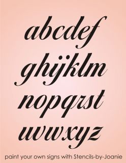 Alphabet Stencil Fancy Script 5 Lower Case Letters Shabby French