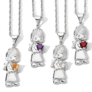 Precious Moments® Angel Birthstone Sterling Silver Pendant wit at