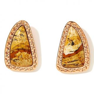 176 986 mine finds by jay king freeform picture jasper copper earrings