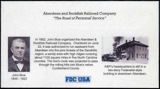   Fayetteville Railroad; U/O; Aberdeen & Fayetteville, NC; 50 Made