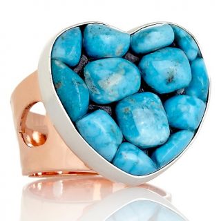 177 685 mine finds by jay king blue basin turquoise heart shape copper
