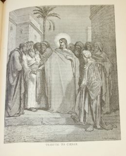 Nice Large The Life of Christ 1890 Illustrated Gustave Dore Bible