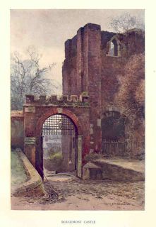 Devon c.1920 EXETER. Rougemont Castle. Old vintage print. Artist