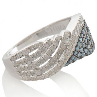 185 476 60ct blue and white diamond sterling silver wrap ring note