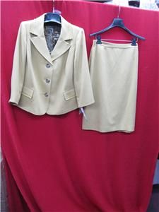 EVAN PICON SKIRT SUIT/WOMENS SKIRT SUIT//NWT/$240/FULLY LINED/MUSTARD