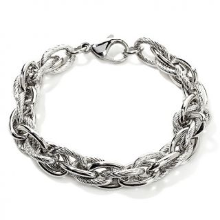 201 684 stately steel braided oval link 8 bracelet note customer pick