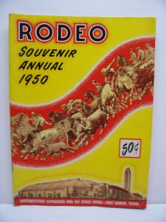 1950 Southwestern Exposition Fat Stock Show Fort Worth TX Rodeo