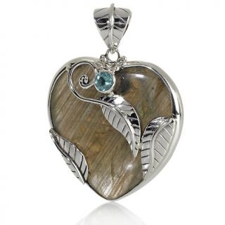 Sajen Silver by Marianna and Richard Jacobs Heart Shaped Labradorite