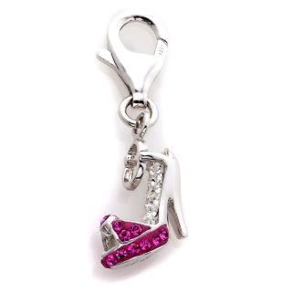 207 317 charming silver inspirations deep pink and clear crystal high