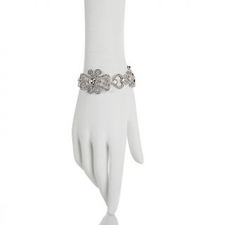 201 935 heidi daus georgian lace silvertone crystal bracelet rating be