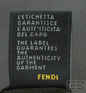Fendi Selleria Pewter Pebbled Leather Perforated Logo Shoulder Bag
