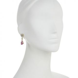 Jean Dousset Absolute Created Pink Sapphire Earrings