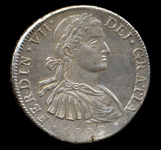 223 INDALO Spain Ferdin VII Lovely Silver 8 Reales 1809 Mexico TH