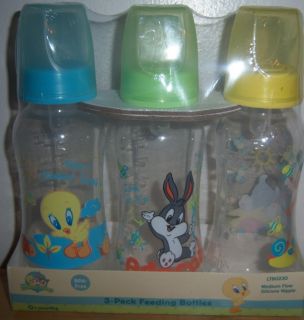  3pk 9oz Bottles Taz Tweety Bugs Bunny Baby Shower Diaper Cake