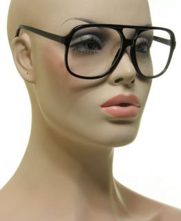 New Mens Vintage Eyeglasses Clear Lens Black Frame Oversized Big