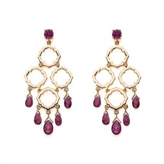 222 432 technibond gemstone beaded chandelier style drop earrings