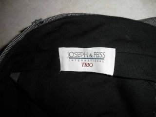 Joseph & Feiss Mens Dress Pants 46 x 30 100% Wool Gray Suit Casual