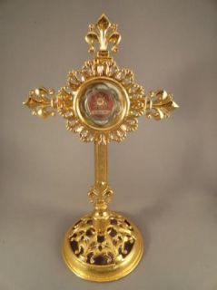 Relic Saint Felice Martyr Document Cross Reliquary