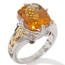 Victoria Wieck 2.30ct Fire Citrine and Gemstone 2 Tone Sterling Silver
