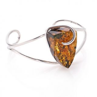 223 897 age of amber age of amber green amber freeform sterling silver