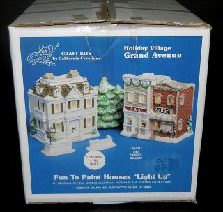 California Creations Grand Avenue Holiday Village Ready to Paint Set